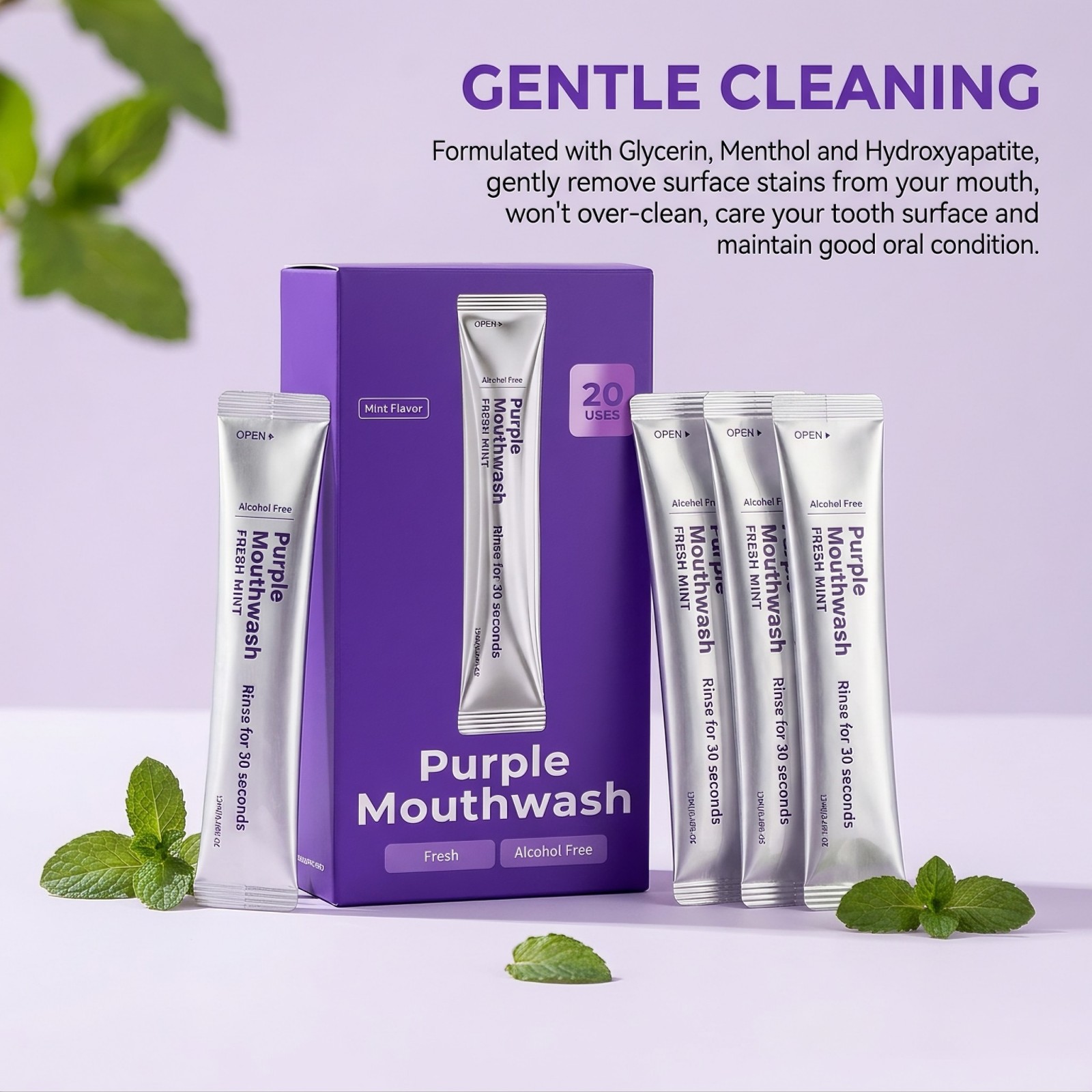 Fioletowy miętowy płyn do płuk – Teeth Whitening Mouthwash recenzja i cena